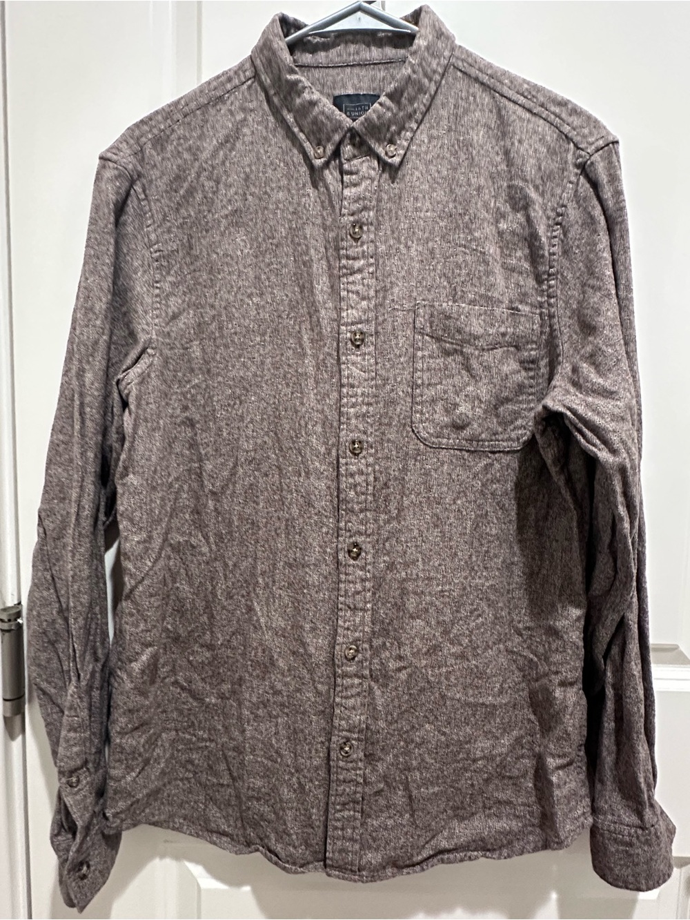 14th & Union Men's Button-Down Shirt in Heathered Brown